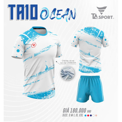 ÁO BÓNG ĐÁ KHÔNG LOGO TA10 OCEAN 